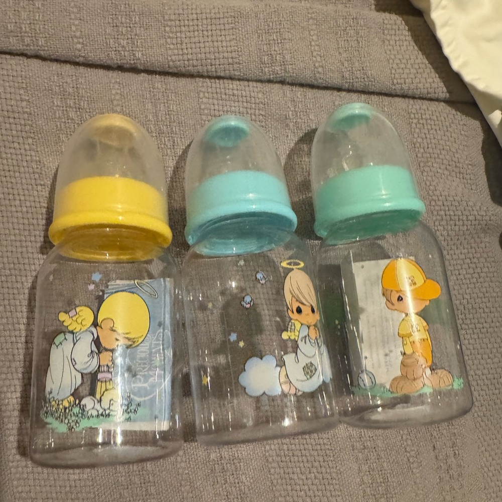Vintage Precious Moments  Baby Bottles with Angel Design